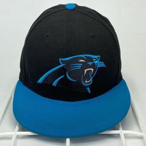 Carolina Panthers New Era 59Fifty Original Black Blue Fitted Hat‎ Size 7 1/8